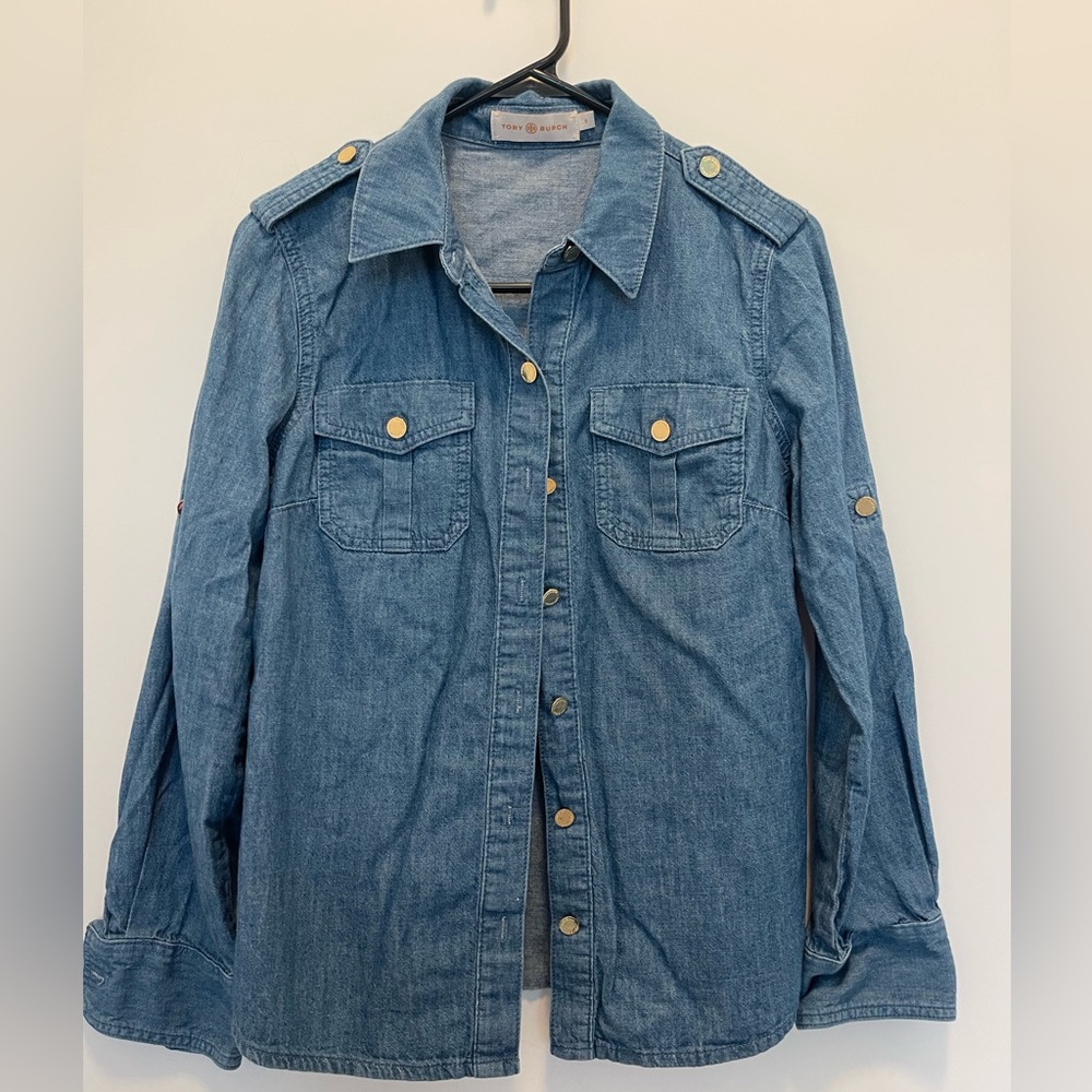 Tory Burch denim shirt, size 8